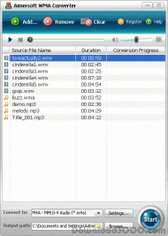 Aimersoft AlWMA Converter screenshot